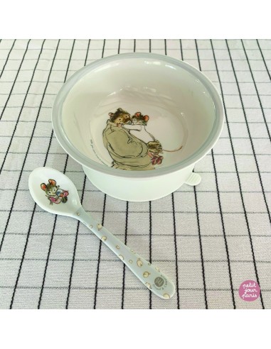 BOL VENTOUSE AVEC CUILLÈRE ERNEST ET CÉLESTINE