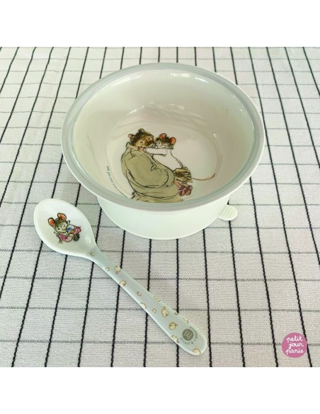 BOL VENTOUSE AVEC CUILLÈRE ERNEST ET CÉLESTINE