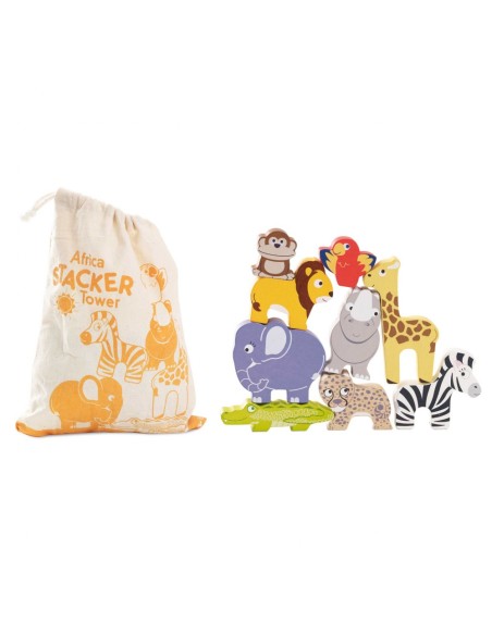 ANIMAUX D'AFRIQUE & POCHETTE EN TISSU