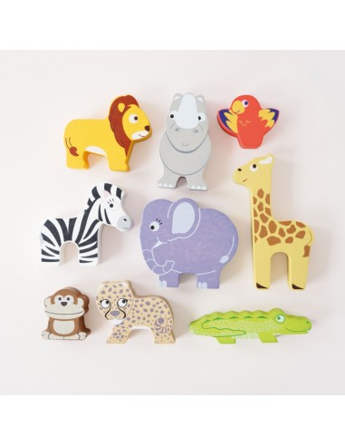 ANIMAUX D'AFRIQUE & POCHETTE EN TISSU
