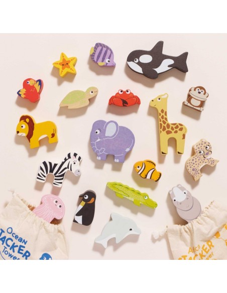 ANIMAUX D'AFRIQUE & POCHETTE EN TISSU