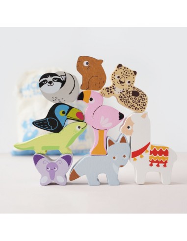 ANIMAUX DE LA JUNGLE À EMPILER