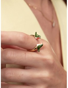 Bague FaceToFace rouge-gorge 2
