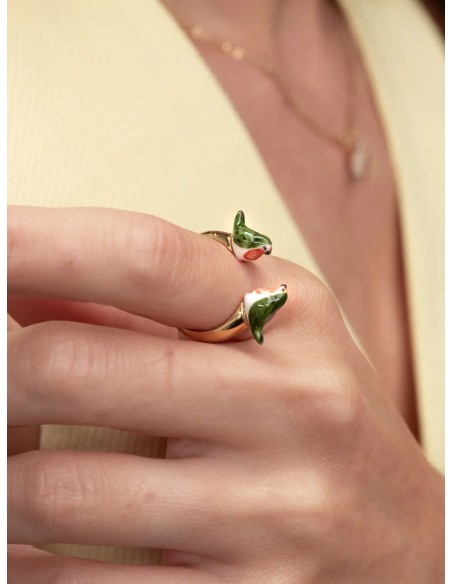 Bague FaceToFace rouge-gorge