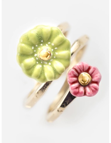Bague spirale à fleurs