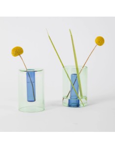 Vase en verre réversible