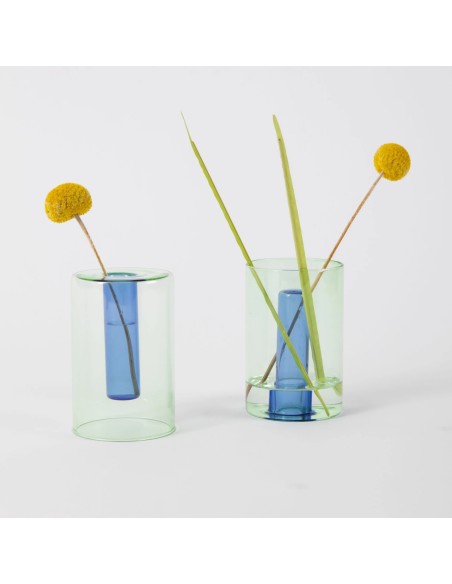 Vase en verre réversible