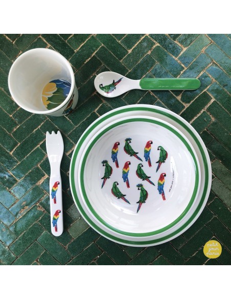 COFFRET CADEAU 5 PIÈCES LES PERROQUETS
