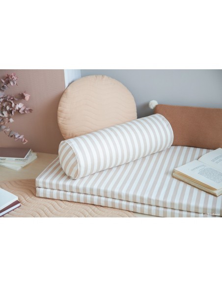 Coussin Java - Taupe stripes natural