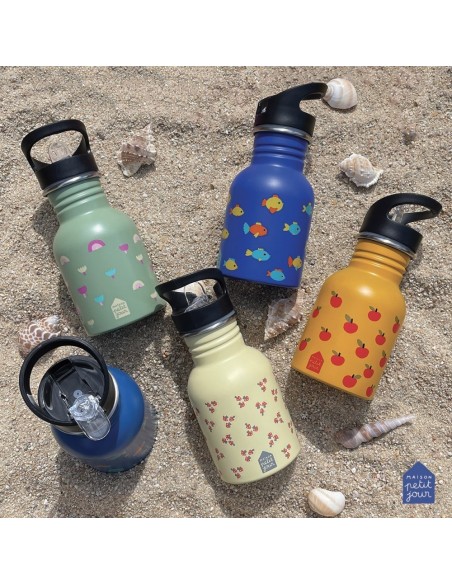 Petite gourde en inox les poissons (0.35l)
