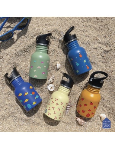 Petite gourde en inox les poissons (0.35l)