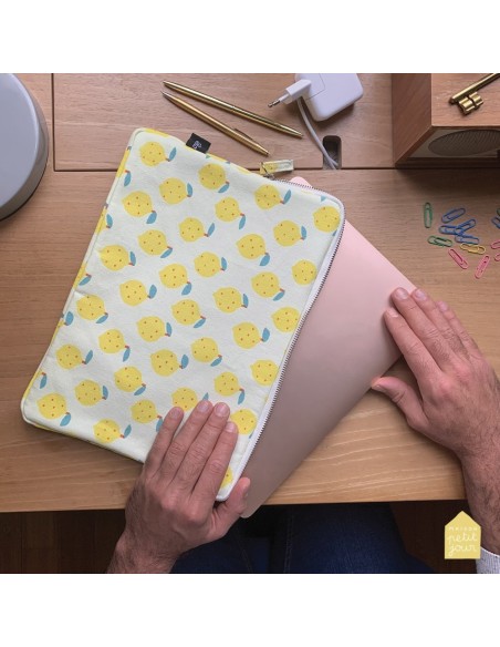 Housse ordinateur les citrons