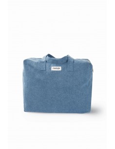 ELZÉVIR LE GRAND SAC WEEKEND Denim clair upcyclé