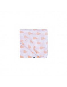 lange poires saumon 120 x 120 cm