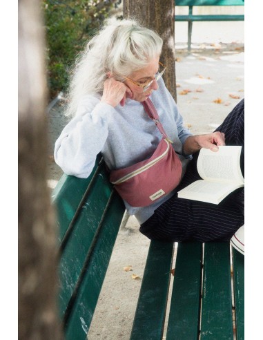 CUSTINE LE SAC BANANE Coton recyclé bois de rose