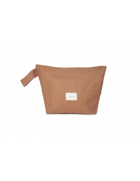 Lin français trousse de toilette • noisette