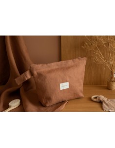 Lin français trousse de toilette • noisette 2