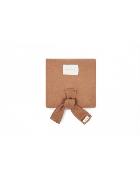 Lin français tapis à langer imperméable • noisette