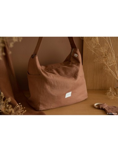 Lin français sac pour poussette • noisette