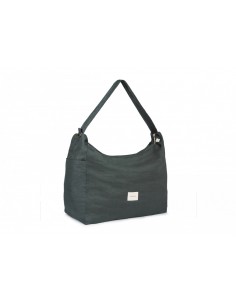 Lin français sac pour poussette • green blue en stock