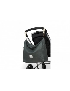 Lin français sac pour poussette • green blue en stock 2