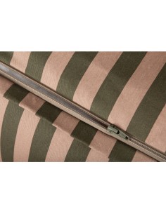 Pouf Majestic • green taupe stripes 2