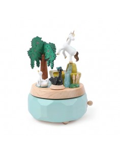 Boîte à Musique Cygnes et Licorne n°51