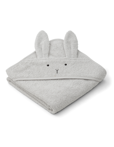 Cape de bain lapin gris petit modèle