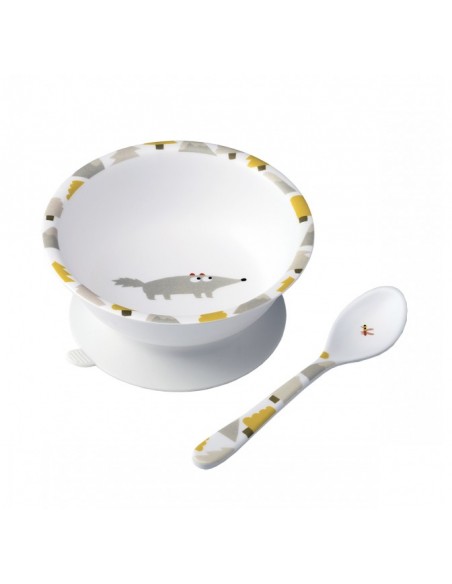 Bol ventouse avec cuillère de l'aventure