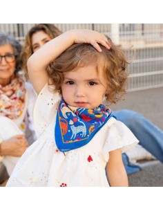 Foulard Funky Leo Bleu / Enfant