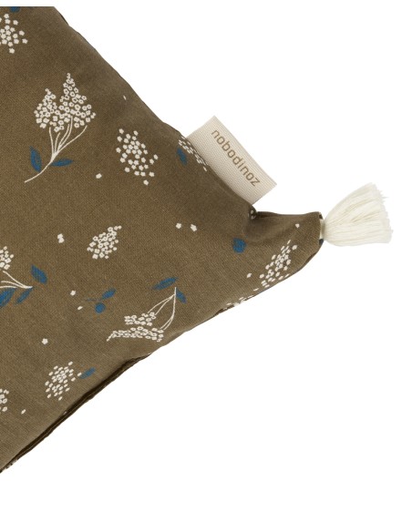 Stories coussin à pompons - brown lilac