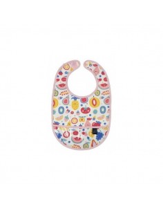 bavoir en toile cirée all-over rose tutti frutti