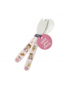 SET DE 2 COUVERTS ERNEST ET CELESTINE ROSE 2