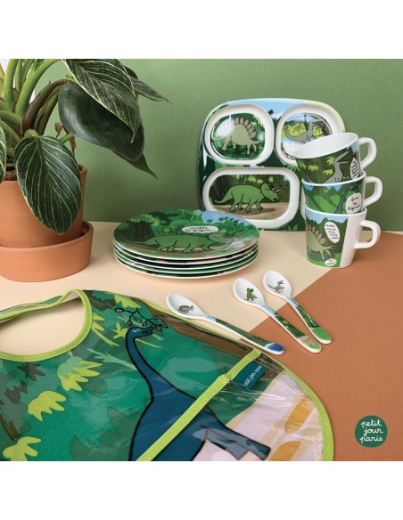 BAVOIR EN TOILE CIREE LES DINOSAURES