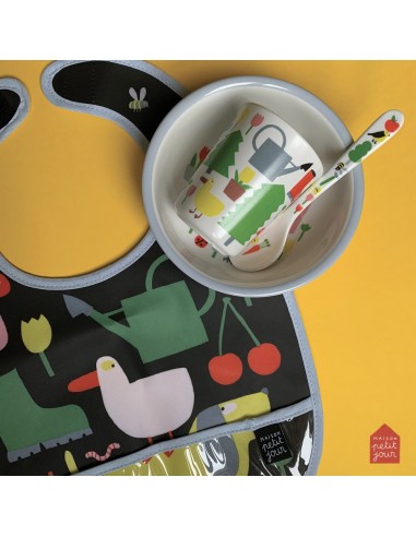 BAVOIR EN TOILE CIREE LA CAMPAGNE NOIR