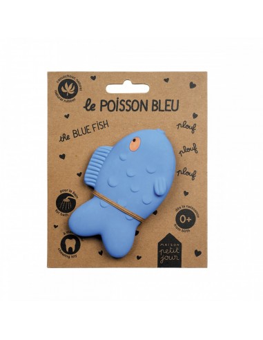 Jouet de bain en caoutchouc naturel - Poisson Bleu
