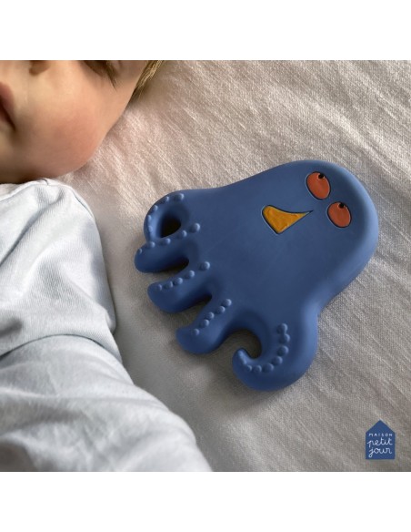 Anneau de dentition en caoutchouc naturel - Poulpe