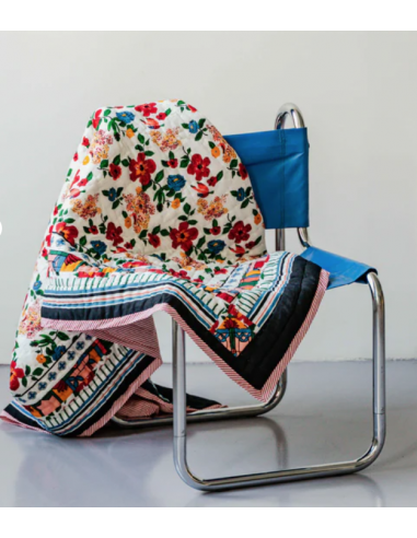 Plaid matelassé réversible Hibiscus