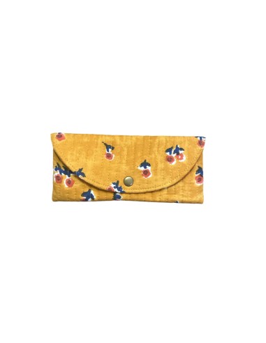 Pochette étui à lunettes flora miel