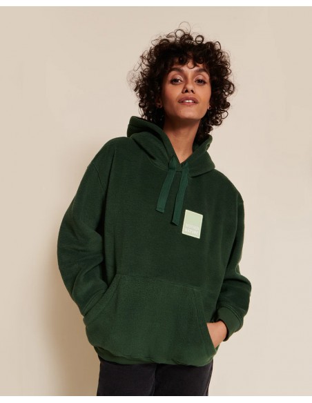 LE HOODIE MOTHER NATURE EN POLAIRE RECYCLÉE - VERT NUIT