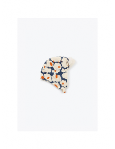 Chapka velours Mouton bleu nuit