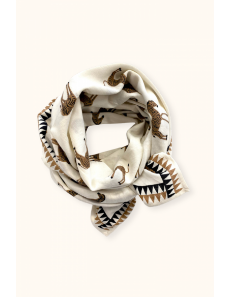 Big Foulard Latika "Zèbre" Coco