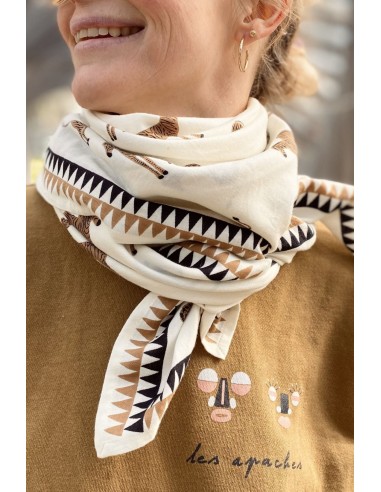Big Foulard Latika "Zèbre" Coco
