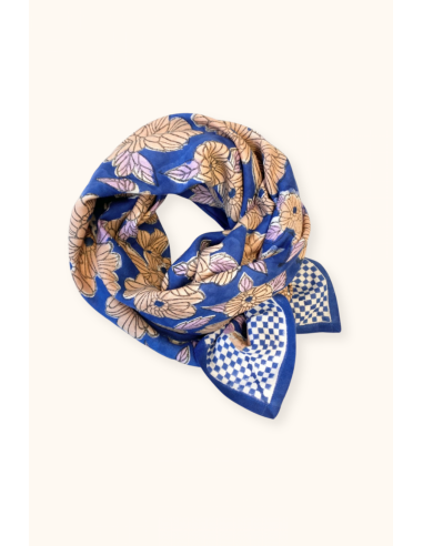 Big Foulard Latika "Bloom" Bleu Klein