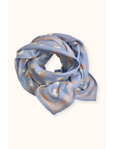 Big Foulard Latika "Sorbet" Denim