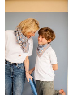 Big Foulard Latika "Sorbet" Denim 2