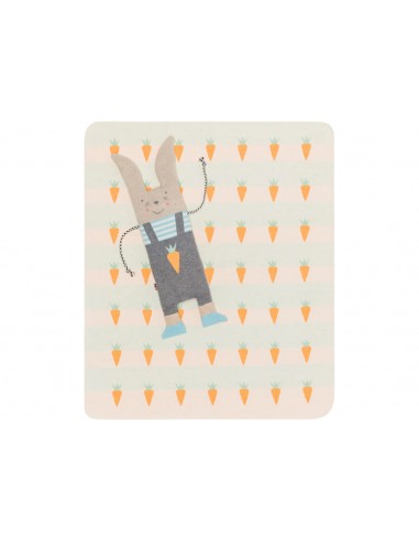 Peluche couverture lapin
