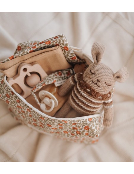 Doudou lapin vintage sepia