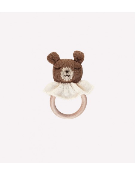 Anneau de dentition ourson noisette