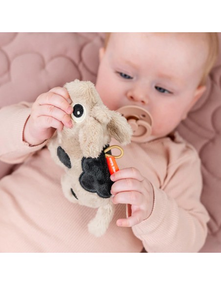 Mini hochet Dotti sable